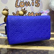 	 Colestore Louis Vuitton Dopp Kit Toilet Pouch Blue 28*15*16.5cm - 2