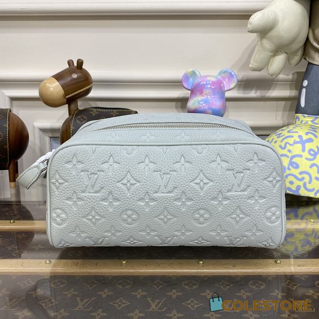 	 Colestore Louis Vuitton Dopp Kit Toilet Pouch White 28*15*16.5cm - 1