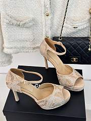 Colestore Chanel Sandals In Suede Beige 10.5cm  - 5