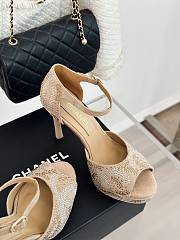Colestore Chanel Sandals In Suede Beige 10.5cm  - 4
