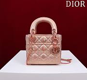 Colestore Lady Dior Patent Pink Size 17*15*7cm - 1