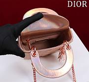 Colestore Lady Dior Patent Pink Size 17*15*7cm - 4