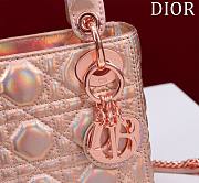 Colestore Lady Dior Patent Pink Size 17*15*7cm - 3