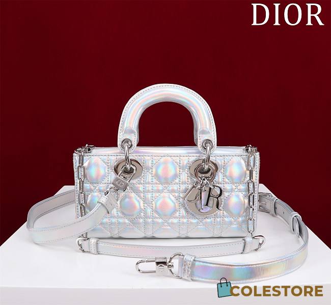 	 Colestore Dior D-Joy Patent Silver Size 22*12*6.5cm - 1