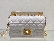 	 Colestore Dior Jolie Powder White Cannage Calfskin 22 x 14 x 8cm - 1