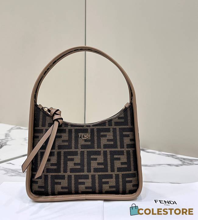 Colestore Fendi Mini Fendessence Brown FF fabric mini-bag - 1