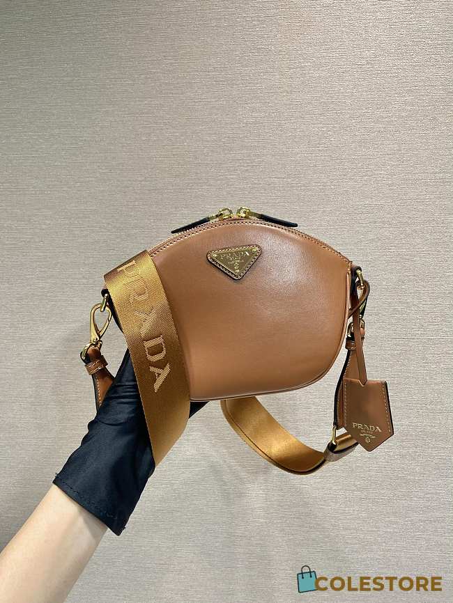 	 Colestore Prada Leather Mini shoulder bag Brown 18x15x8cm - 1