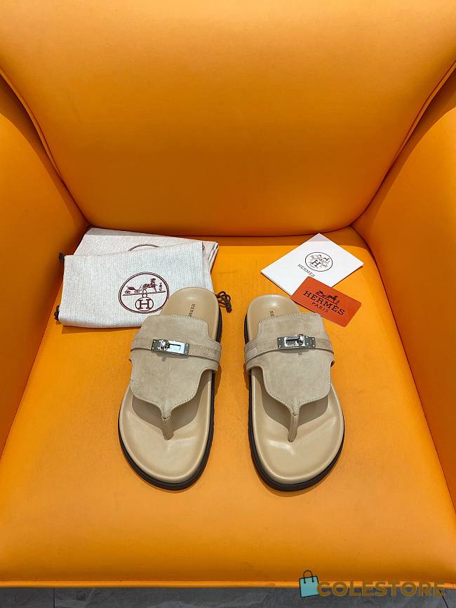 	 Colestore Hermes Slipper Beige Size 39-44 - 1
