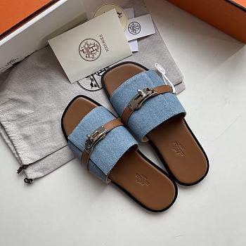 Colestore Hermes Slipper Denim Men Size 38-44 
