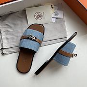 Colestore Hermes Slipper Denim Men Size 38-44  - 3