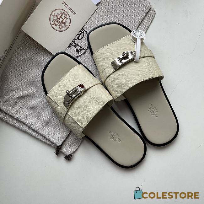 	 Colestore Hermes Slipper White Men Size 38-44 - 1