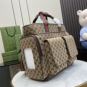 Colestore Gg Diaper Bag In Beige And Ebony Canvas 40x 35x 20cm - 4