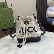 	 Colestore Small Shoulder Bag With Gucci Print Blue  - 1