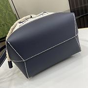 	 Colestore Small Shoulder Bag With Gucci Print Blue  - 4