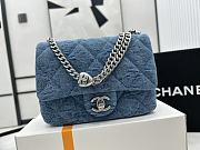 Colestore Chanel Mini Flap Bag Denim & Silver-Tone   - 4