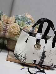 	 Colestore Dior Toujours Medium Black And White 28.5x19x21.5cm - 3