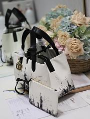 	 Colestore Dior Toujours Medium Black And White 28.5x19x21.5cm - 4