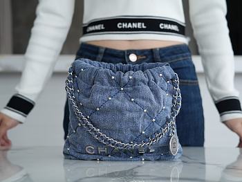 Colestore Chanel 22 Mini Denim 20 × 19 × 6 cm
