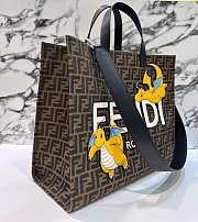 	 Colestore FD Shopper  POKÉMON brown FF fabric bag 41x19x35 - 3