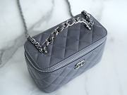 	 Colestore Chanel 23K Vanity Chain Shoulder Bag Grey 9.5*17*8cm - 4