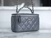 	 Colestore Chanel 23K Vanity Chain Shoulder Bag Grey 9.5*17*8cm - 3