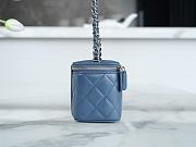  Colestore Chanel 23K Vanity Chain Shoulder Bag Blue 9.5*17*8cm - 2