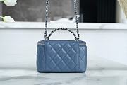  Colestore Chanel 23K Vanity Chain Shoulder Bag Blue 9.5*17*8cm - 5