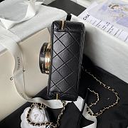 Colestore Chanel Camera Bag Lambskin & Gold-Tone Metal Black 11.5 × 16 × 6 cm - 2