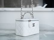 	 Colestore Chanel 23K Vanity Chain Shoulder Bag White 9.5*17*8cm - 2