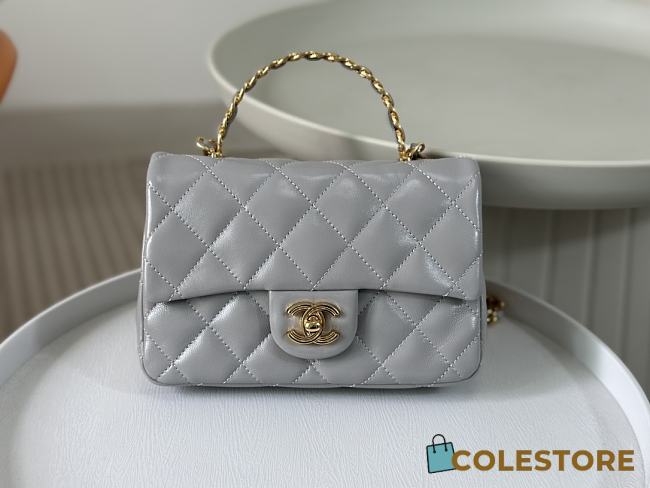 	 Colestore Chanel 23s Mini Grey Size 20x13x5cm - 1