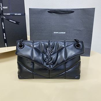 	 Colestore YSL LouLou Puffer Black Hardware Shoulder Bag 29*17*11cm