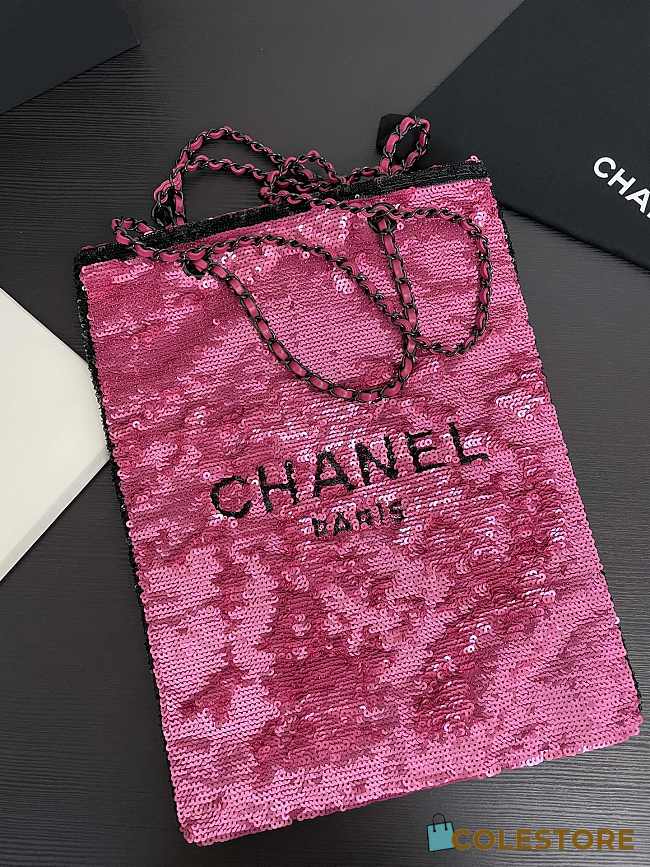 Colestore Sequins & Black Metal Pink 39 × 30 × 2 cm  - 1
