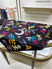 Colestore Chanel Scarf Multipe Color Black Slik  - 3