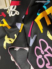 Colestore Chanel Scarf Multipe Color Black Slik  - 2