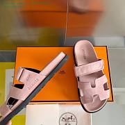 Colestore Hermes Epsom Sandals Rose   - 2