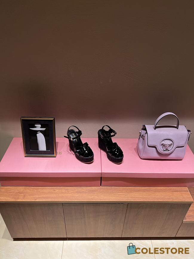 Colestore YSL Wedges For Women Black Size 35-42cm - 1