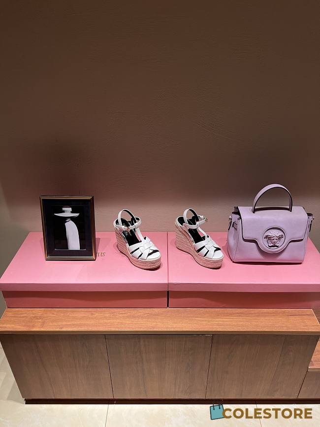 	 Colestore YSL Wedges For Women White Size 35-42cm - 1