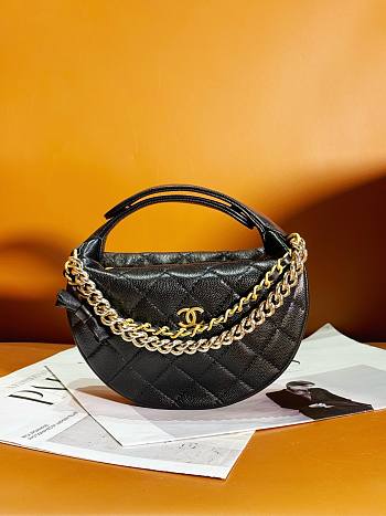 	 Colestore Chanel Pouch Black 17 × 18 × 7 cm