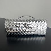  Colestore Bottega Veneta Long Clutch Silver Hardware 31x13x3 - 1