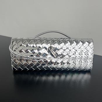  Colestore Bottega Veneta Long Clutch Silver Hardware 31x13x3