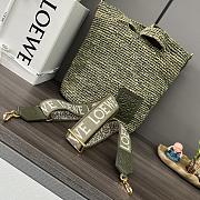 	 Colestore Loewe Mini Slit Bag In Raffia Green 30*8*30cm - 2