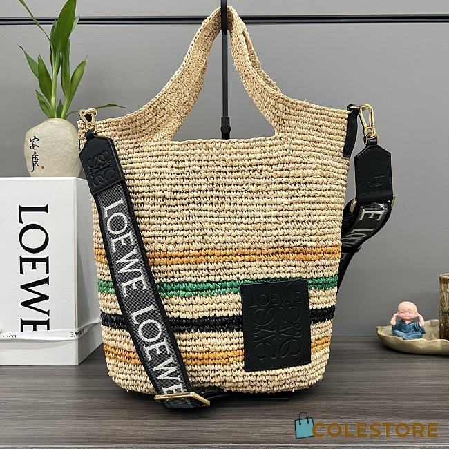 	 Colestore Loewe Mini Slit Bag In Raffia 30*8*30cm - 1
