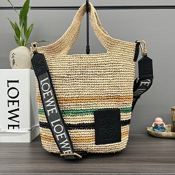 	 Colestore Loewe Mini Slit Bag In Raffia 30*8*30cm