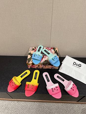 Colestore Dolce&Gabbana Calfskin Slide Blue 