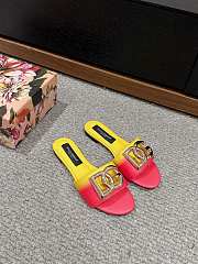 	 Colestore Dolce&Gabbana Calfskin Slide Yellow - 1