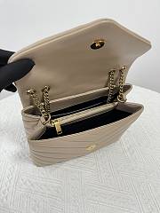 Colestore YSL Loulou Small Leather Shoulder Beige Bag 23x17x9cm - 2