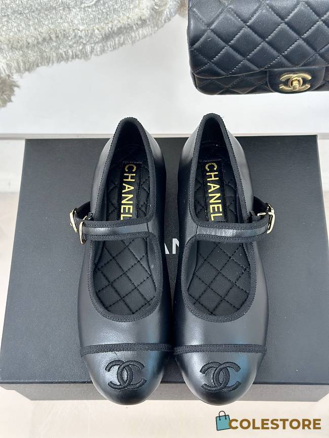 Colestore Chanel Flat Mule Black Size 35-39 - 1