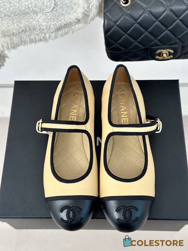 	 Colestore Chanel Flat Mule Beige Size 35-39 - 1