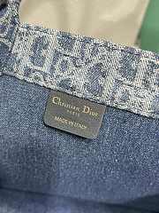 	 Colestore Dior Medium Tote Blue Denim Oblique Jacquard - 2