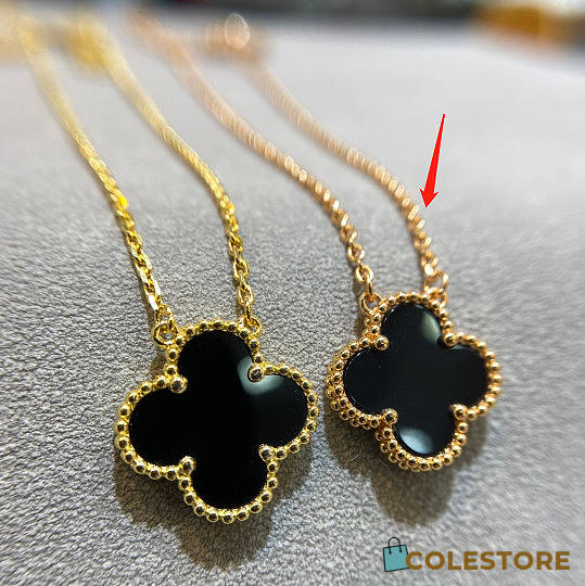 Colestore VCA Necklace Black One Motif Rose Gold - 1